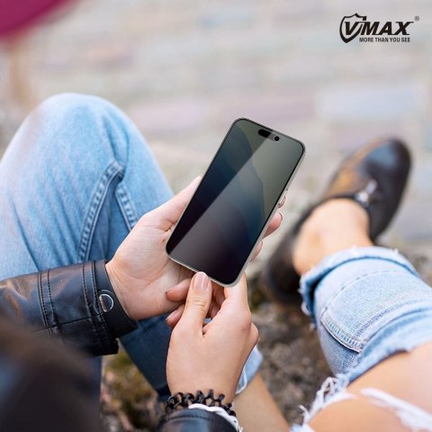 Vmax szkło hartowane 0.33mm 2,5D high clear privacy glass do iPhone 15 Plus 6,7"