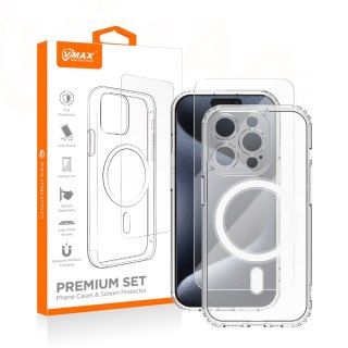 Vmax zestaw nakładka Mag + szkło 2,5D premium do iPhone 15 Pro 6,1"