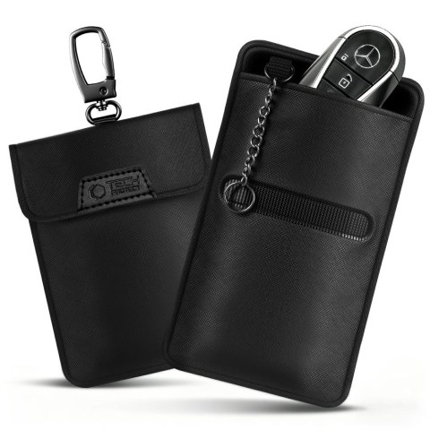 KLATKA FARADAYA TECH-PROTECT KLR400 POUCH KEYLESS RFID SIGNAL BLOCKER CASE BLACK/BLACK