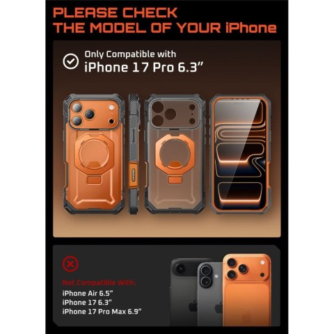 SUPCASE UB GRIP PRO MAG MAGSAFE IPHONE 17 PRO CLEAR/CORAL