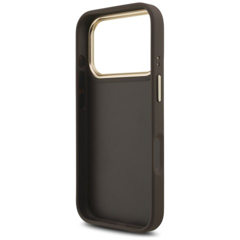Guess nakładka 4G Big 4G Classic Logo Big Strap Metal Buttons do iPhone 17 Pro brązowa