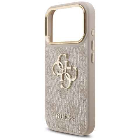 Guess nakładka 4G Big 4G Classic Logo Big Strap Metal Buttons do iPhone 17 Pro różowa