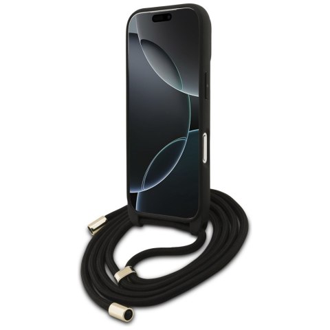 Guess nakładka 4G Big Logo Cord Stap Crossbody do iPhone 17 Pro brązowa