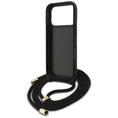 Guess nakładka 4G Big Logo Cord Stap Crossbody do iPhone 17 Pro brązowa