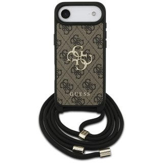Guess nakładka 4G Big Logo Cord Stap Crossbody do iPhone Air brązowa