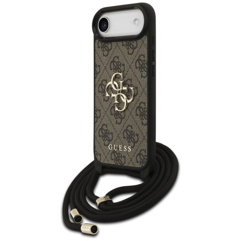 Guess nakładka 4G Big Logo Cord Stap Crossbody do iPhone Air brązowa
