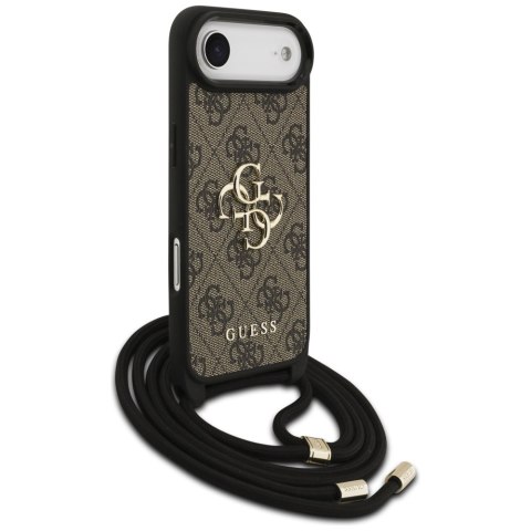 Guess nakładka 4G Big Logo Cord Stap Crossbody do iPhone Air brązowa