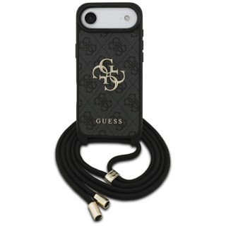 Guess nakładka 4G Big Logo Cord Stap Crossbody do iPhone Air czarna