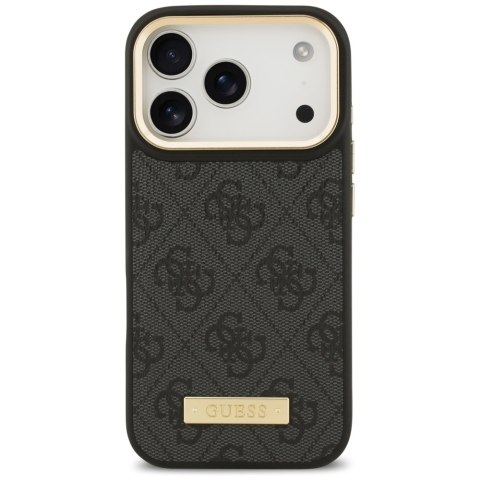 Guess nakładka 4G Logo Plate MagSafe do iPhone 17 Pro czarna