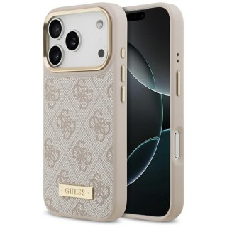 Guess nakładka 4G Logo Plate MagSafe do iPhone 17 Pro różowa
