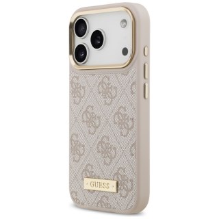 Guess nakładka 4G Logo Plate MagSafe do iPhone 17 Pro różowa
