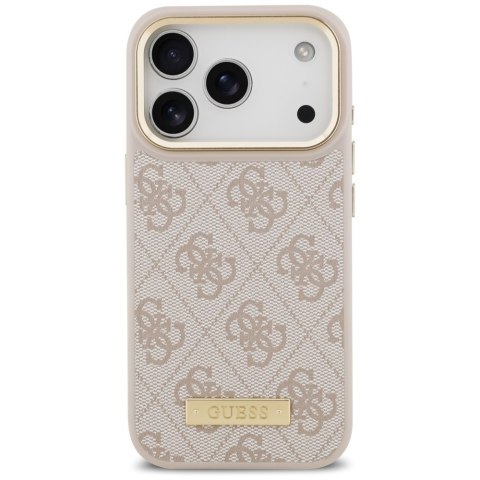 Guess nakładka 4G Logo Plate MagSafe do iPhone 17 Pro różowa