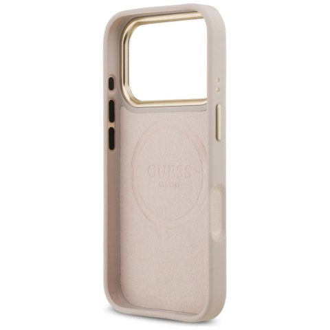 Guess nakładka 4G Logo Plate MagSafe do iPhone 17 Pro różowa