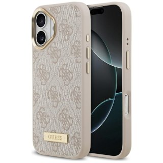 Guess nakładka 4G Logo Plate MagSafe do iPhone 17 różowa
