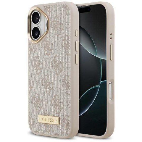 Guess nakładka 4G Logo Plate MagSafe do iPhone 17 różowa