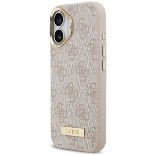 Guess nakładka 4G Logo Plate MagSafe do iPhone 17 różowa