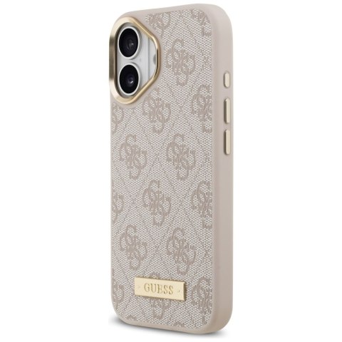 Guess nakładka 4G Logo Plate MagSafe do iPhone 17 różowa