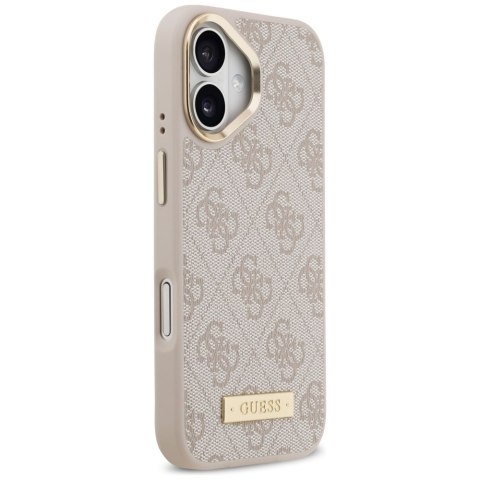 Guess nakładka 4G Logo Plate MagSafe do iPhone 17 różowa