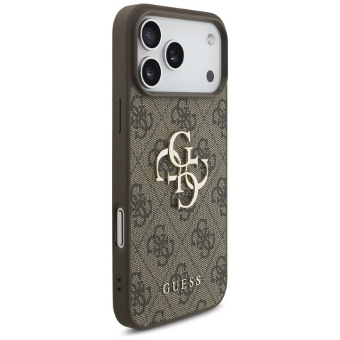 Guess nakładka 4G Strap 4G Classic Logo do iPhone 17 Pro Max brązowa