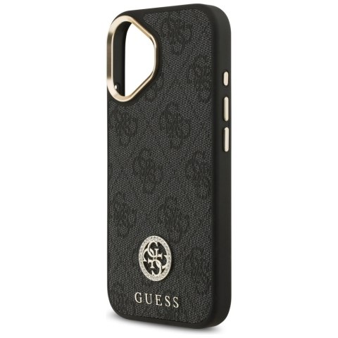 Guess nakładka 4G Strass Logo & Big Strap Metal Buttons MagSafe do iPhone 17 czarna