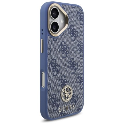 Guess nakładka 4G Strass Logo & Big Strap Metal Buttons MagSafe do iPhone 17 niebieska