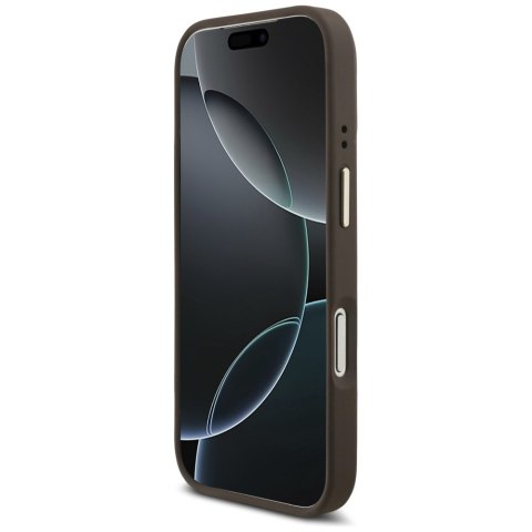 Guess nakładka 4G z portfelem Magsafe do iPhone 17 Pro brązowa