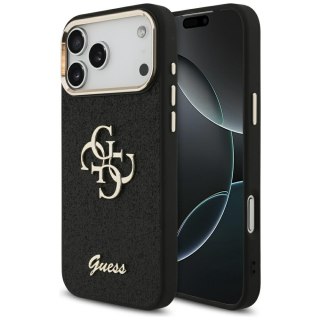 Guess nakładka Fixed Glitter Big 4G Metal Frame do iPhone 17 Pro Max czarna