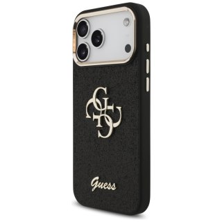 Guess nakładka Fixed Glitter Big 4G Metal Frame do iPhone 17 Pro Max czarna