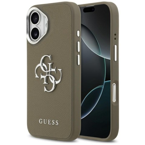 Guess nakładka Grained Big 4G Classic Logo do iPhone 17 brązowa