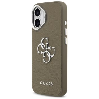 Guess nakładka Grained Big 4G Classic Logo do iPhone 17 brązowa