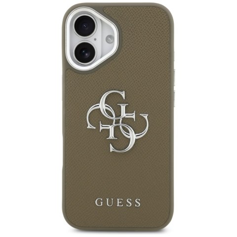 Guess nakładka Grained Big 4G Classic Logo do iPhone 17 brązowa