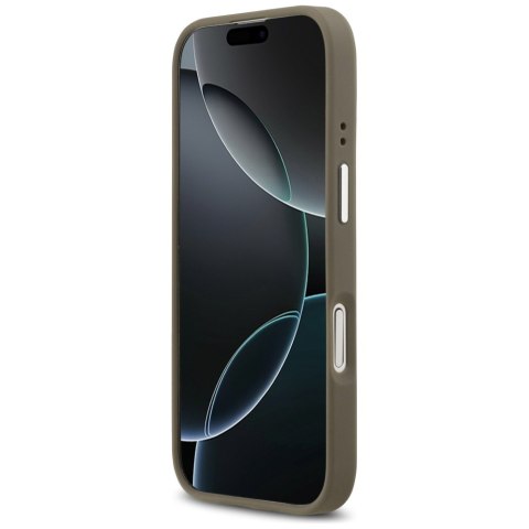 Guess nakładka Grained Big 4G Classic Logo do iPhone 17 brązowa
