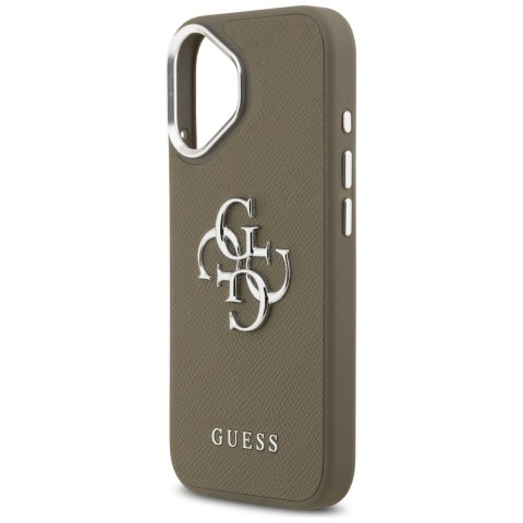 Guess nakładka Grained Big 4G Classic Logo do iPhone 17 brązowa