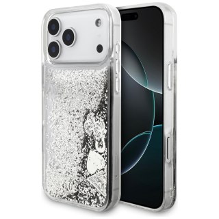 Guess nakładka Liq. Glitter Charms do iPhone 17 Pro srebrna