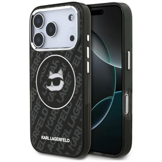 Karl Lagerfeld nakładka IML Choupette Head Logo MagSafe do iPhone 17 Pro Max czarna