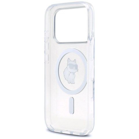 Karl Lagerfeld nakładka IML Choupette MagSafe do iPhone 17 Pro transparentna