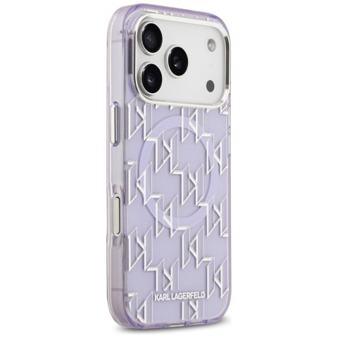 Karl Lagerfeld nakładka IML KL Monogram MagSafe do iPhone 17 Pro Max fioletowa