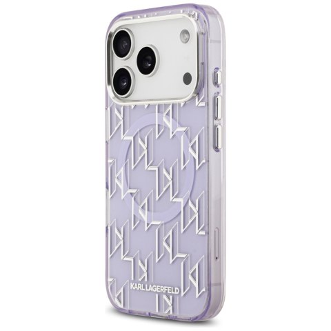 Karl Lagerfeld nakładka IML KL Monogram MagSafe do iPhone 17 Pro fioletowa