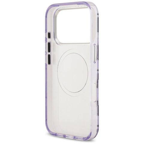 Karl Lagerfeld nakładka IML KL Monogram MagSafe do iPhone 17 Pro fioletowa