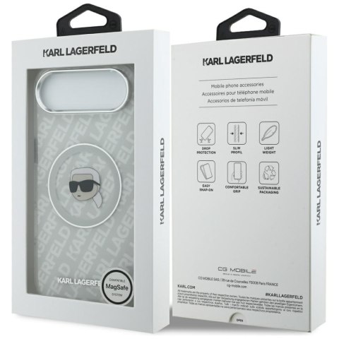 Karl Lagerfeld nakładka IML Karl Head Logo MagSafe do iPhone Air szara