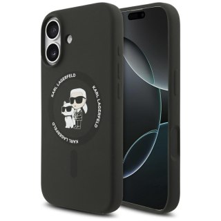 Karl Lagerfeld nakładka Silicone Karl&Choupette Ring MagSafe do iPhone 17 czarna
