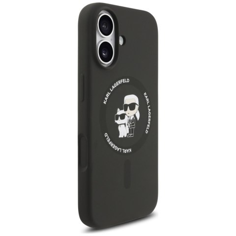 Karl Lagerfeld nakładka Silicone Karl&Choupette Ring MagSafe do iPhone 17 czarna