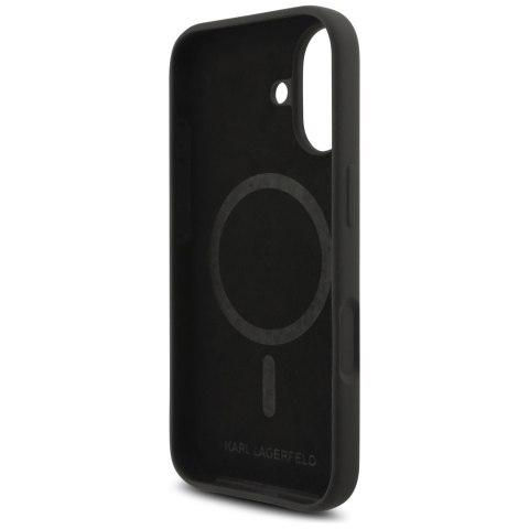 Karl Lagerfeld nakładka Silicone Karl&Choupette Ring MagSafe do iPhone 17 czarna