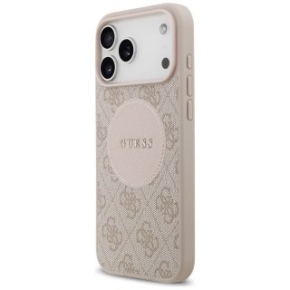 Guess nakładka 4G Circle Classic Logo MagSafe do iPhone 17 Pro Max różowa