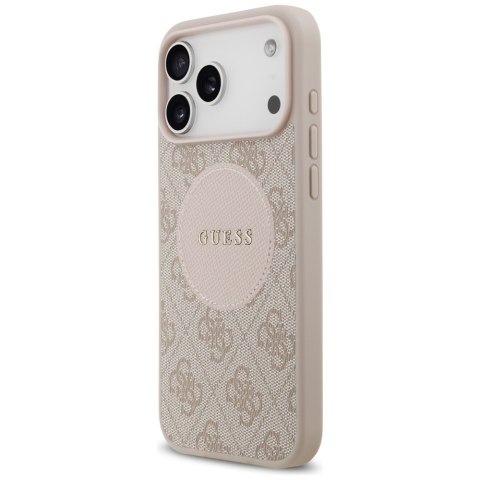 Guess nakładka 4G Circle Classic Logo MagSafe do iPhone 17 Pro Max różowa