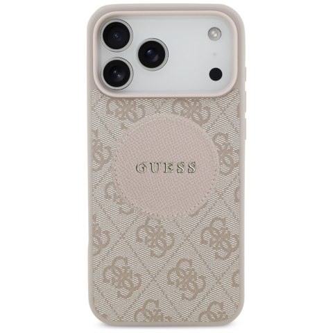Guess nakładka 4G Circle Classic Logo MagSafe do iPhone 17 Pro Max różowa