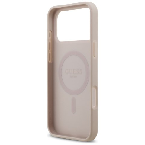 Guess nakładka 4G Circle Classic Logo MagSafe do iPhone 17 Pro Max różowa