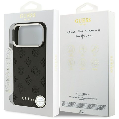 Guess nakładka Peony Hot Stamp Script MagSafe do iPhone 17 Pro Max czarna