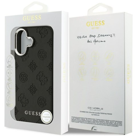 Guess nakładka Peony Hot Stamp Script MagSafe do iPhone 17 czarna