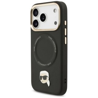 Karl Lagerfeld nakładka Big Strap Karl Metal Logo MagSafe do iPhone 17 Pro czarna